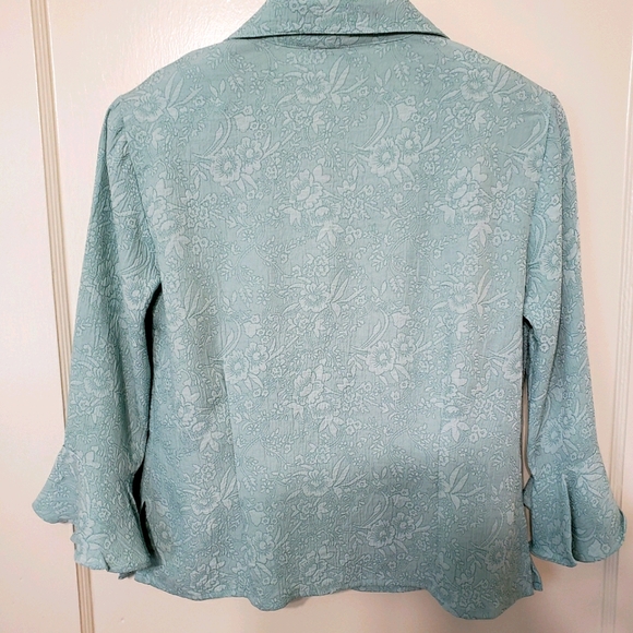 Orchid Rose vintage cropped floral blouse … - Picture 5 of 8